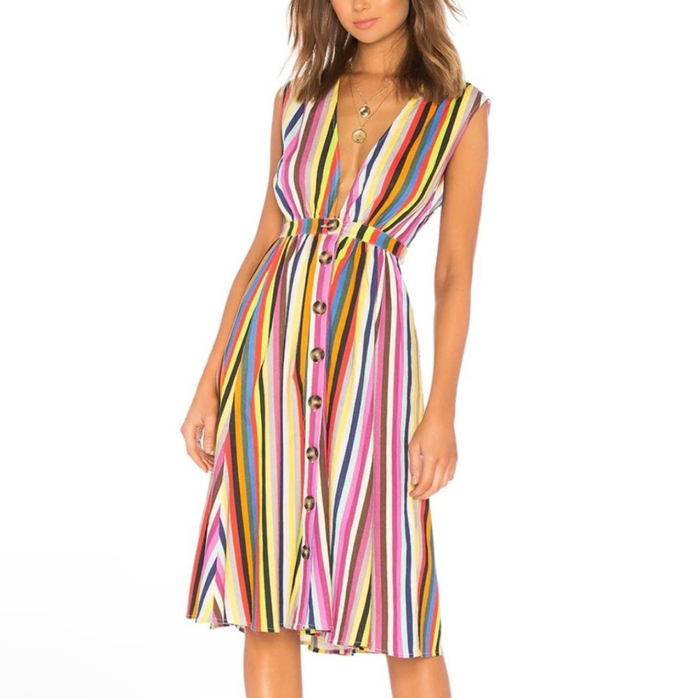 LPA x Revolve Multicolor Striped Women's Dress Sz Small